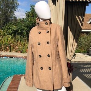 Camel Colored Pea Coat by Thread & Supply